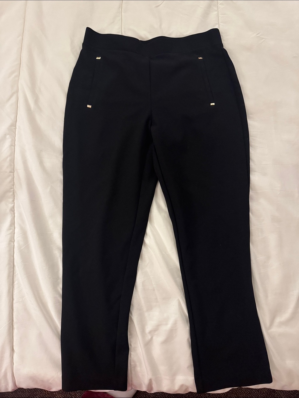 MICHAEL Michael Kors Black Pull-On Cropped Dress Pants